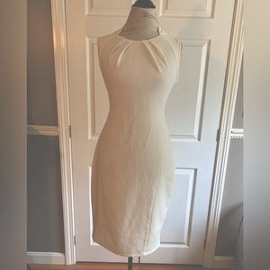 Kardashian Kollection off white keyhole back dress.